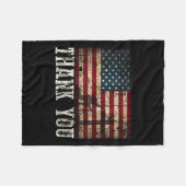 愛国心を持ったサービスを提供 – 退役軍人の日 フリースブランケット (正面(横))