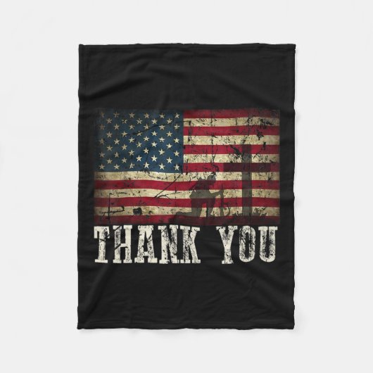 愛国心を持ったサービスを提供 – 退役軍人の日 フリースブランケット (正面)