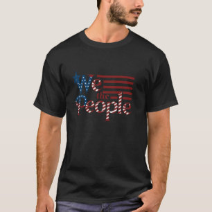 愛国心を持つ我々国民が輝くストライプ国 Tシャツ