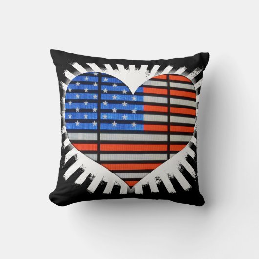 愛国心を描いたアメリカ国旗のネオン クッション (正面)
