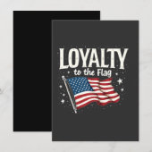 愛国心を旗に掲げるアメリカ・ベテランの日 招待状 (正面/裏面)