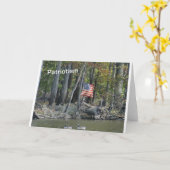 愛国心アメリカ国旗 カード (黄色い花)