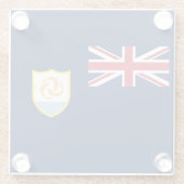 愛国心アンギラ国旗 ガラスコースター (裏面)