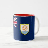 愛国心アンギラ国旗 ツートーンマグカップ (正面右)
