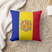愛国心アンドラ国旗 クッション (ブランケット)