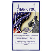 愛国心サンキュー退役軍人DAY スモールペーパーバッグ (正面)