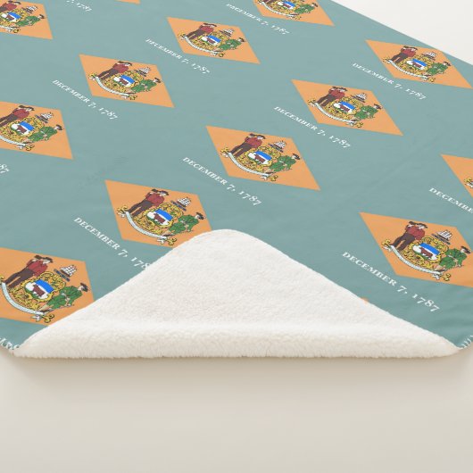 愛国心シェルパ毛布デラウェア州旗 シェルパブランケット (3/4)