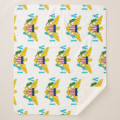 愛国心シェルパ毛布ヴァージン諸島国旗 シェルパブランケット (正面)