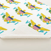 愛国心シェルパ毛布ヴァージン諸島国旗 シェルパブランケット (3/4)