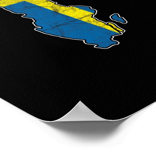 愛国心スウェーデン国旗スウェーデン国家主義 ポスター (角)