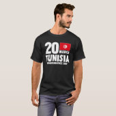 愛国心チュニジア国旗チュニジア独立記念日 Tシャツ (正面フル)