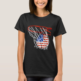 愛国心バスケ 7月4日 アメリカ国旗 スポーツ Tシャツ