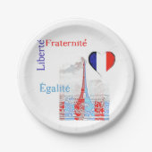 愛国心フランスのの ペーパープレート (正面)