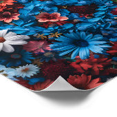 愛国心フローラ平和シンボルポスター ポスター (角)