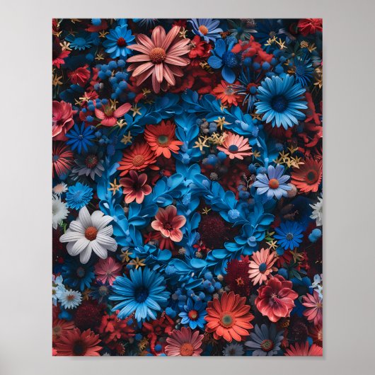 愛国心フローラ平和シンボルポスター ポスター (正面)