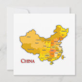 愛国心中国の地図 カード (正面)