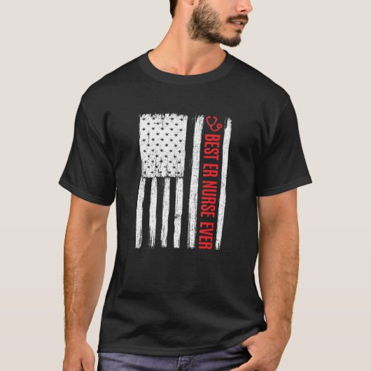 愛国心最高のEr緊急室ナースエバーアメリカ Tシャツ (正面)