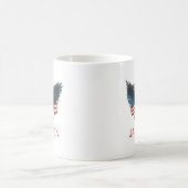 愛国心溢れるアメリカ国旗と鷲の子供用7月4日デザイン コーヒーマグカップ (中央)