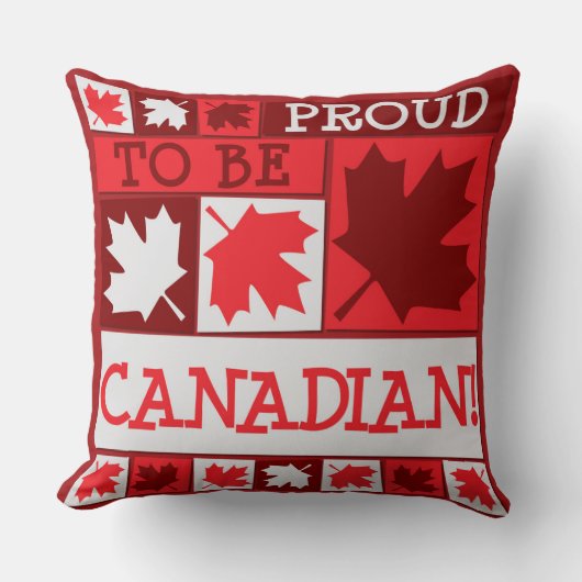 愛国心誇りを持ったを持ってカナダ人 クッション (正面)