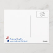 愛国心赤白青平和の手札はがき ポストカード (裏面)