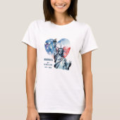 愛国心 アメリカ ハーツファイア 1776-2026 Tシャツ (正面)