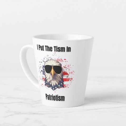 愛国心 カフェラテマグ (左アングル)