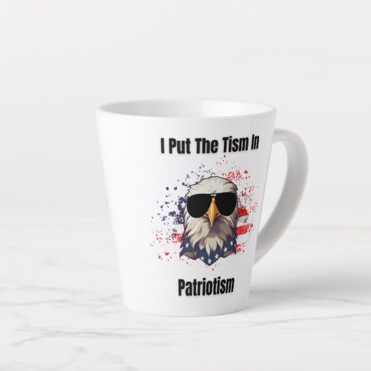 愛国心 カフェラテマグ (右アングル)