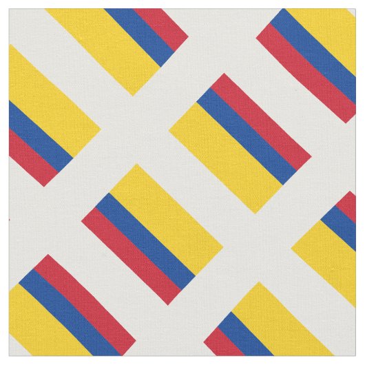 愛国心：コロンビアプリント国旗 ファブリック (クローズアップ)