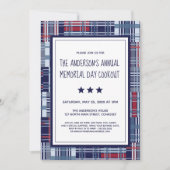 愛国心、メモリアルデー、夏、クックアウト招待状 招待状 (正面)