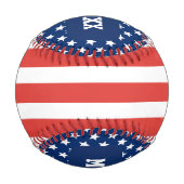 愛国心#1第1回パパ父の日USA国旗 野球ボール (裏面)