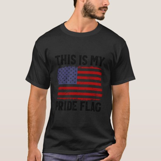 愛国心 7月4日 アメリカ国旗 これが私の愛国心 Tシャツ (正面)