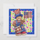 愛国心 – 7月4日 – 独立記念日!SRF 招待状 (正面)