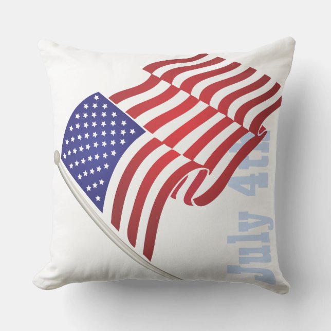 愛国心、7月4日、米国国旗、旧栄光 クッション (正面)