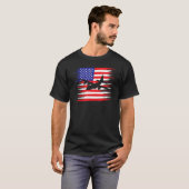 愛国心C-130ヘラクレス飛行機シャツUSA航空券 Tシャツ (正面フル)