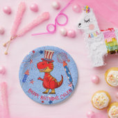 愛国恐竜の誕生日 ペーパープレート (パーティー)