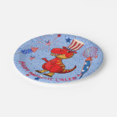 愛国恐竜の誕生日 ペーパープレート (アングル)