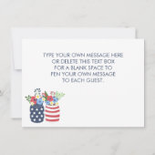 愛国愛II7月4日結婚の感謝 サンキューカード (裏面)