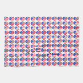 愛国愛USA 7月4日のスターとストライプ国旗 キッチンタオル (横)