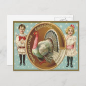 愛国感謝祭トルコの子どもたち シーズンポストカード (正面/裏面)