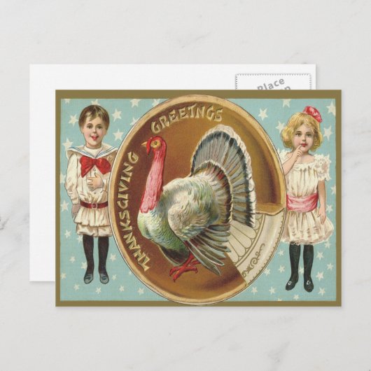 愛国感謝祭トルコの子どもたち シーズンポストカード (正面/裏面)