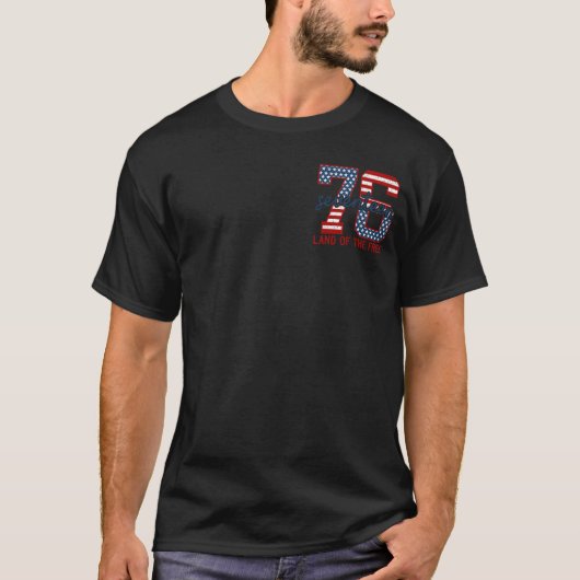 愛国戦闘機 アメリカ国旗 7月4日 Tシャツ (正面)