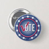 愛国投票の民主党議員ロバのシンボルボタン 缶バッジ (正面&裏面)