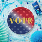 愛国投票カッコいい投票者投票カスタム ペーパープレート (パーティー)