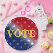 愛国投票カッコいい投票者投票カスタム ペーパープレート (パーティー)