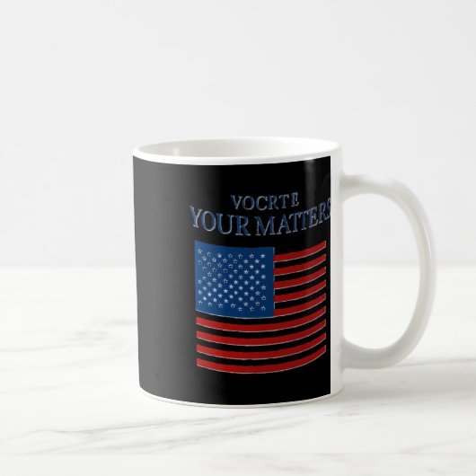 愛国投票Sアメリカ国旗のデザインシール コーヒーマグカップ (右)
