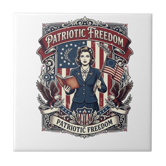 愛国教師ベクターグラフィックTシャツ_1 タイル (正面)