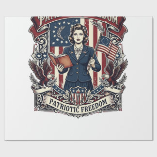 愛国教師ベクターグラフィックTシャツ_1 ラッピングペーパー