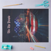 愛国旗の街の風景の唇We the People 薄葉紙 (クラフト)