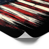 愛国旗動揺してギフトキッズゴ男性へルフ ポスター (角)