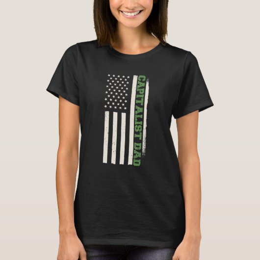 愛国日取引業者資本主義キャピタル Tシャツ (正面)